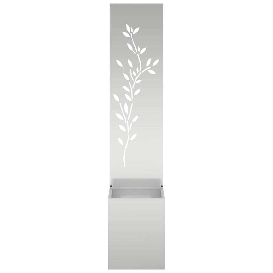 Tuin Privacy Screen Bloemen Zilver 32 x 32 x 150 cm