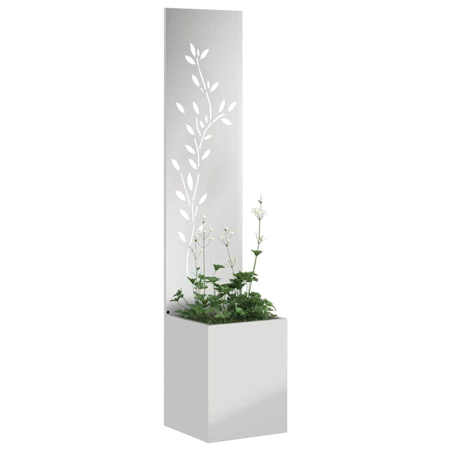 Tuin Privacy Screen Bloemen Zilver 32 x 32 x 150 cm