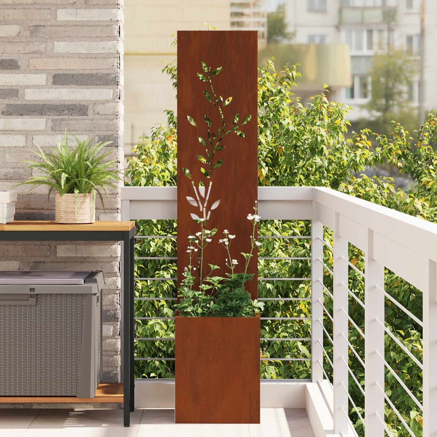 Tuin Privacy Screen Roestig 32 x 32 x 150 cm Cortenstaal