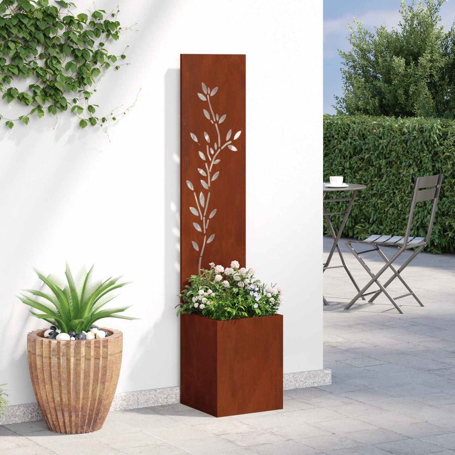 Tuin Privacy Screen Roestig 32 x 32 x 150 cm Cortenstaal