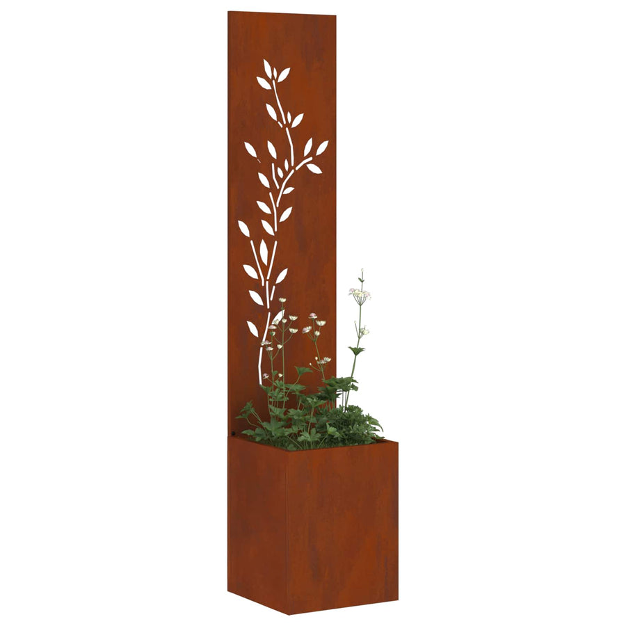 Tuin Privacy Screen Roestig 32 x 32 x 150 cm Cortenstaal