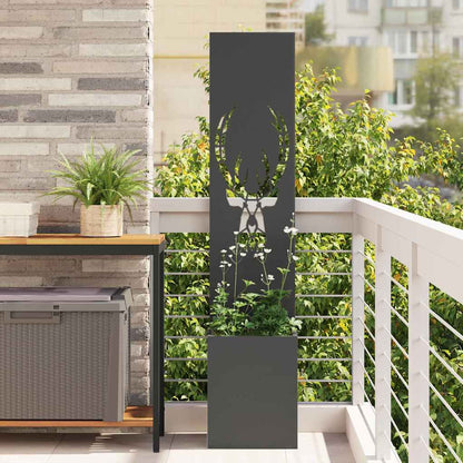 Tuin Privacy Screen Zwart 32 x 32 x 150 cm Koudgewalst staal