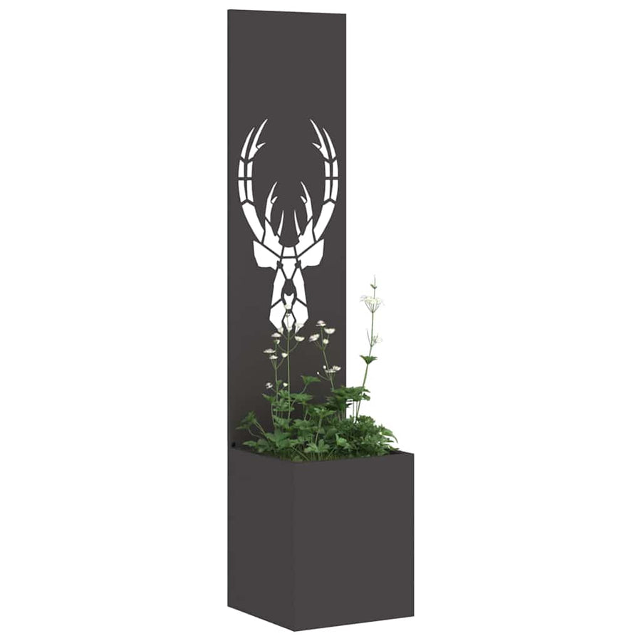 Tuin Privacy Screen Zwart 32 x 32 x 150 cm Koudgewalst staal