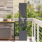 Garden Privacy Screen Animal Print Anthracite 32 x 32 x 150 cm