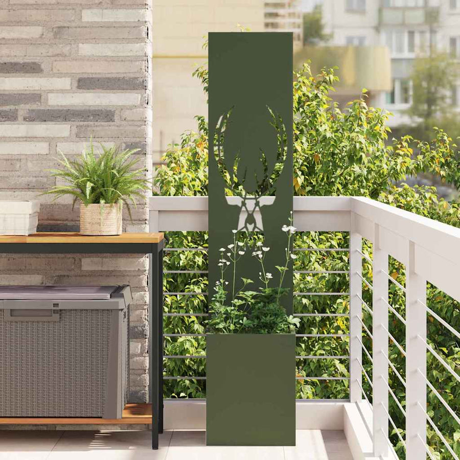 Tuin Privacy Screen Dierenprint Olijfgroen 32 x 32 x 150 cm