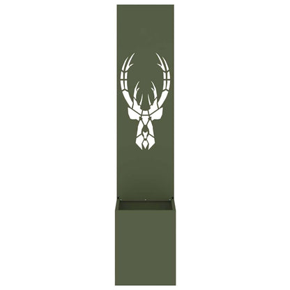 Tuin Privacy Screen Dierenprint Olijfgroen 32 x 32 x 150 cm