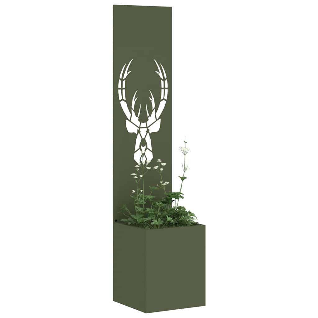 Tuin Privacy Screen Dierenprint Olijfgroen 32 x 32 x 150 cm