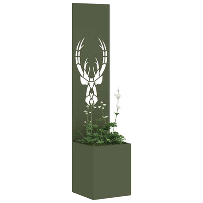 Tuin Privacy Screen Dierenprint Olijfgroen 32 x 32 x 150 cm