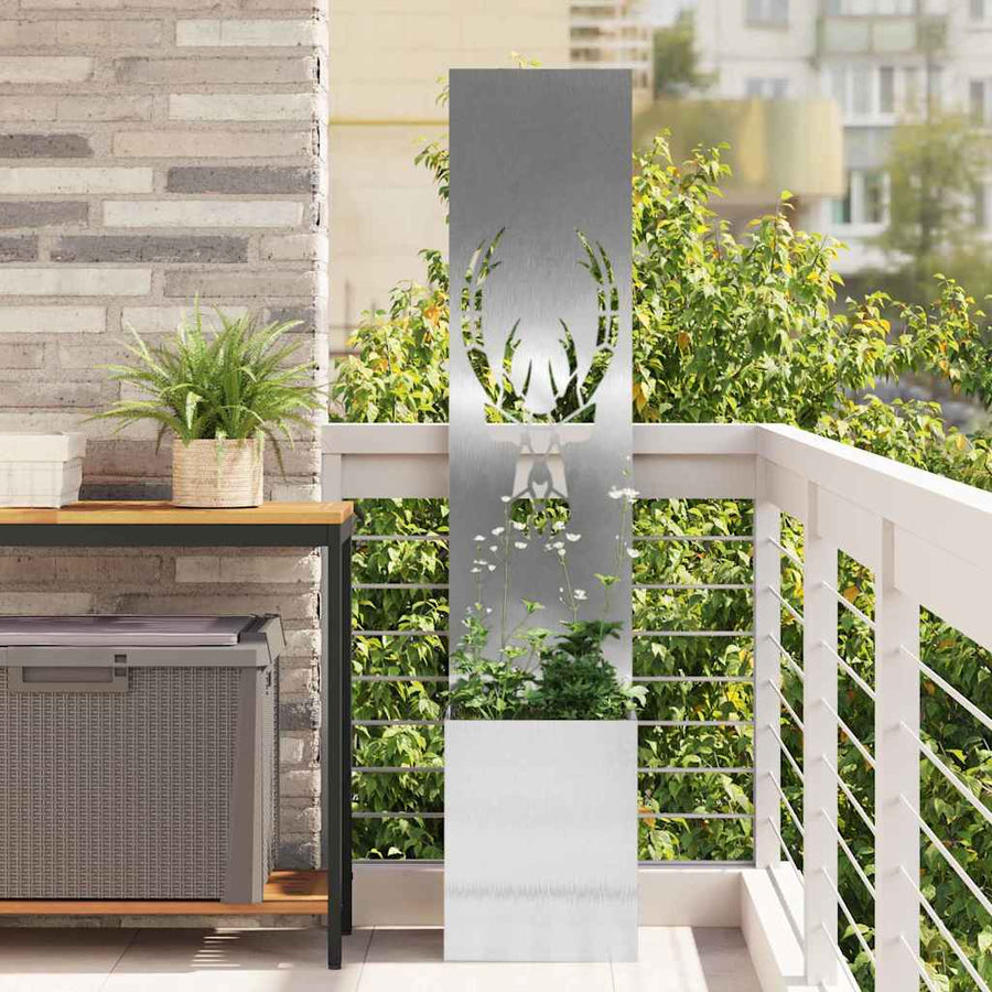 Tuin Privacy Screen Zilver 32 x 32 x 150 cm Roestvrij staal