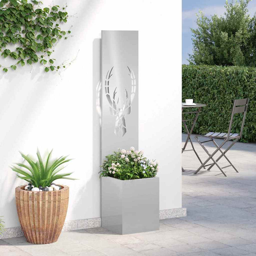 Tuin Privacy Screen Zilver 32 x 32 x 150 cm Roestvrij staal