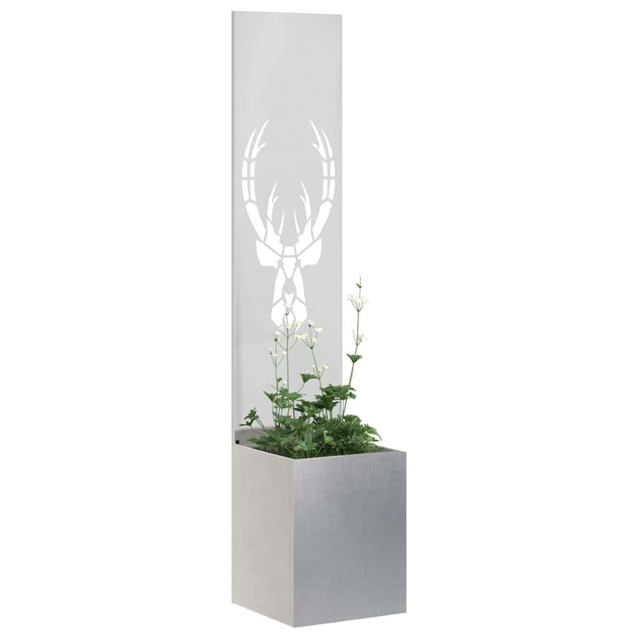 Tuin Privacy Screen Zilver 32 x 32 x 150 cm Roestvrij staal