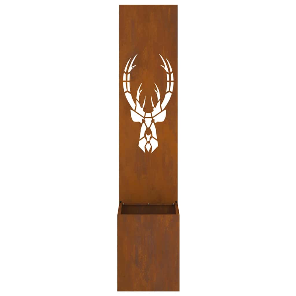 Tuinplant met Decoratief Paneel Roestig 32 x 140 cm Cortenstaal