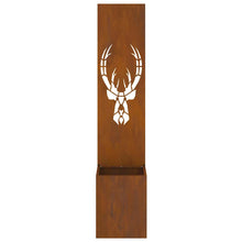 Tuinplant met Decoratief Paneel Roestig 32 x 140 cm Cortenstaal