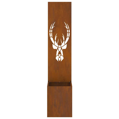 Tuinplant met Decoratief Paneel Roestig 32 x 140 cm Cortenstaal
