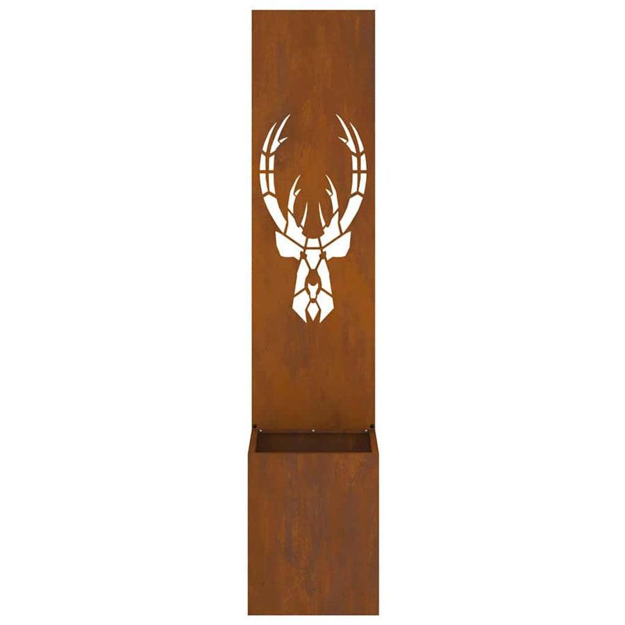 Tuinplant met Decoratief Paneel Roestig 32 x 140 cm Cortenstaal