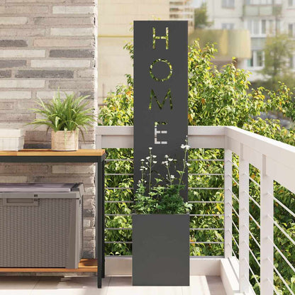 Tuin Privacy Screen Zwart 32 x 32 x 150 cm Koudgewalst staal
