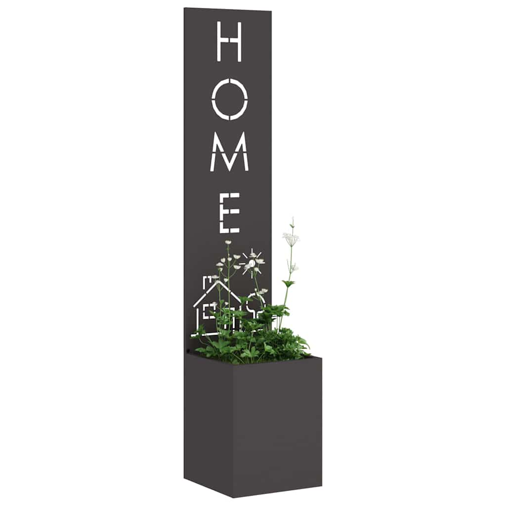 Tuin Privacy Screen Zwart 32 x 32 x 150 cm Koudgewalst staal