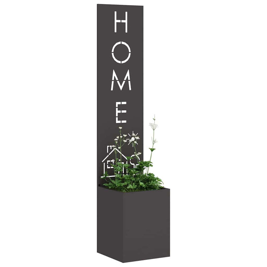 Tuin Privacy Screen Zwart 32 x 32 x 150 cm Koudgewalst staal