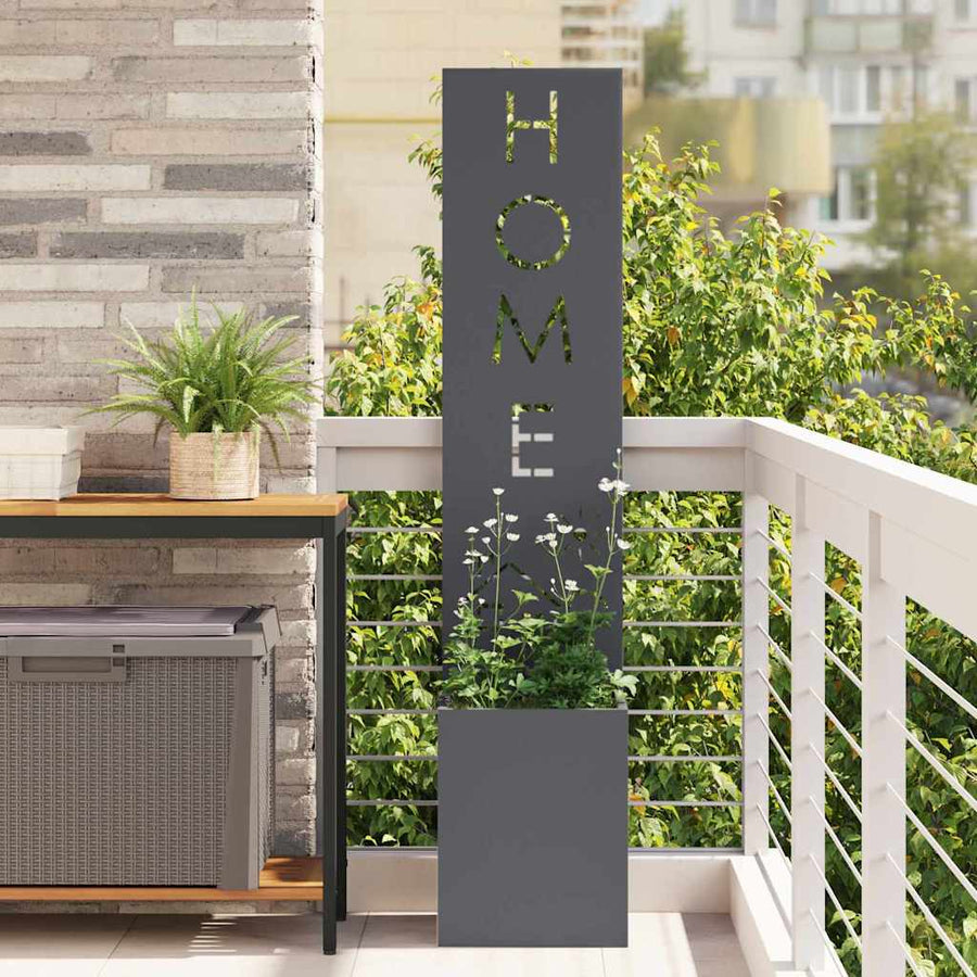 Tuin Privacy Screen Fretwerk Antraciet 32 x 32 x 150 cm