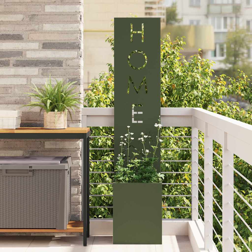 Tuin Privacy Screen Fretwerk Olijfgroen 32 x 32 x 150 cm
