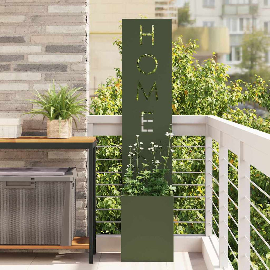 Tuin Privacy Screen Fretwerk Olijfgroen 32 x 32 x 150 cm