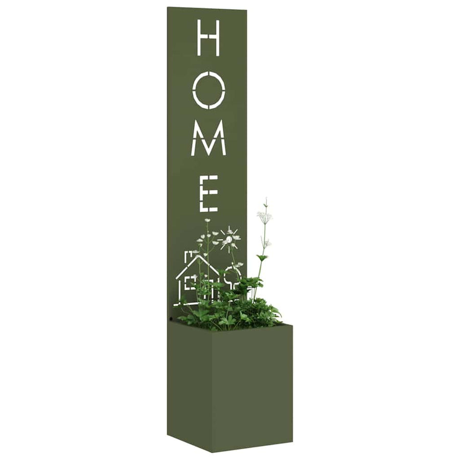 Tuin Privacy Screen Fretwerk Olijfgroen 32 x 32 x 150 cm