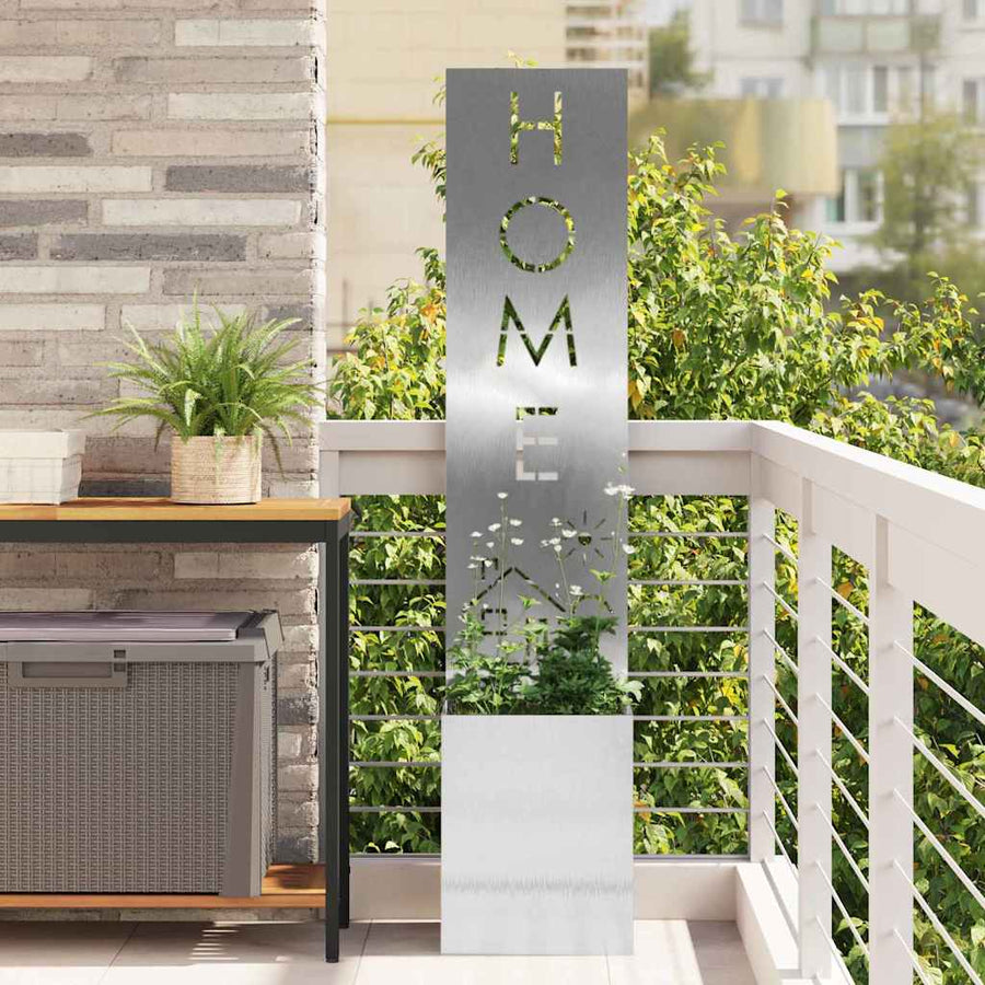 Tuin Privacy Screen Zilver 32 x 32 x 150 cm Roestvrij staal