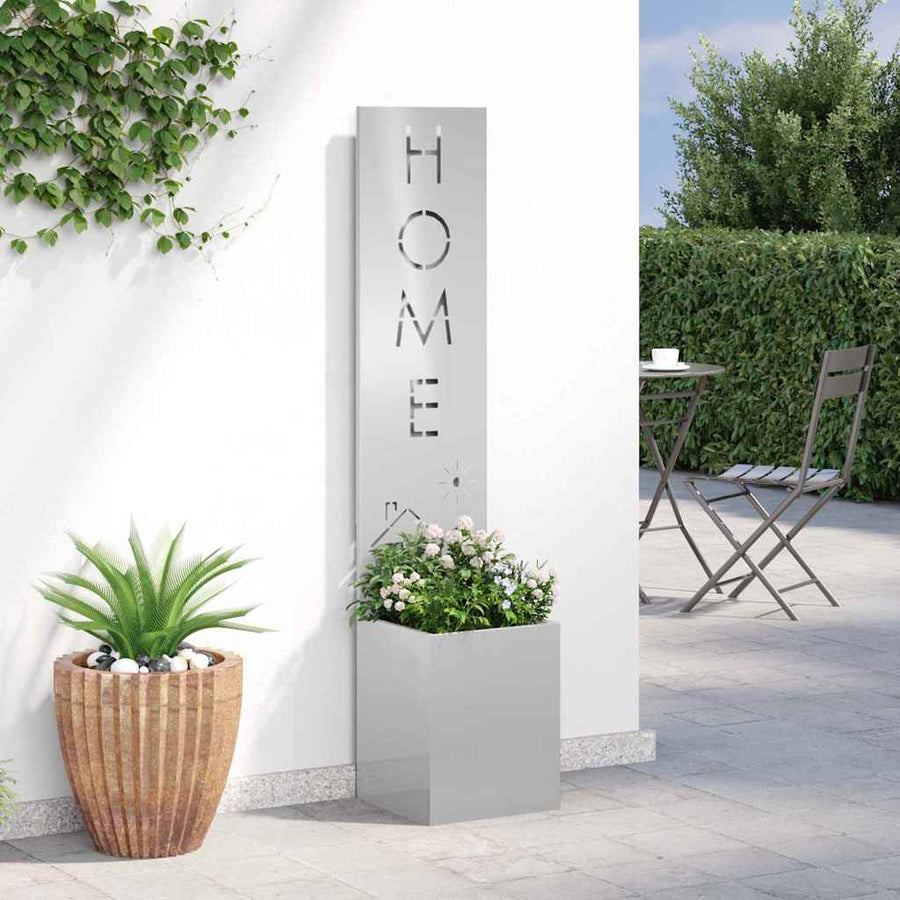 Tuin Privacy Screen Zilver 32 x 32 x 150 cm Roestvrij staal
