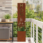 Garden Privacy Screen Rusty 32 x 32 x 150 cm Corten Steel