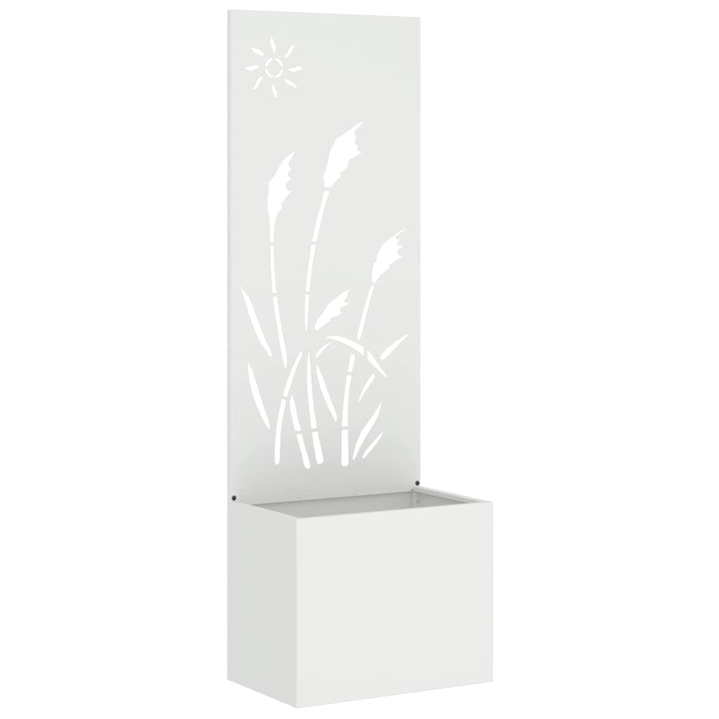 Tuinplant met Decoratief Paneel Wit 50 x 140 cm