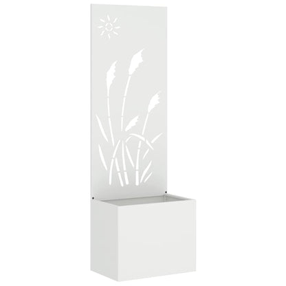Tuinplant met Decoratief Paneel Wit 50 x 140 cm