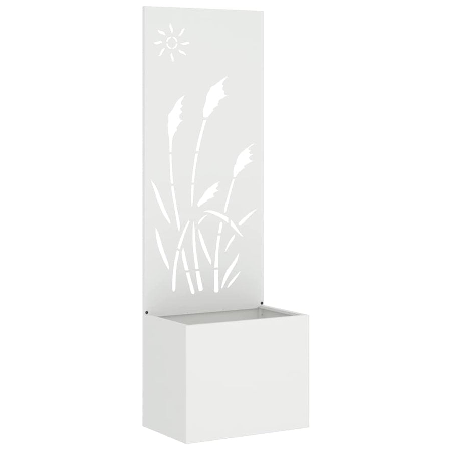 Tuinplant met Decoratief Paneel Wit 50 x 140 cm