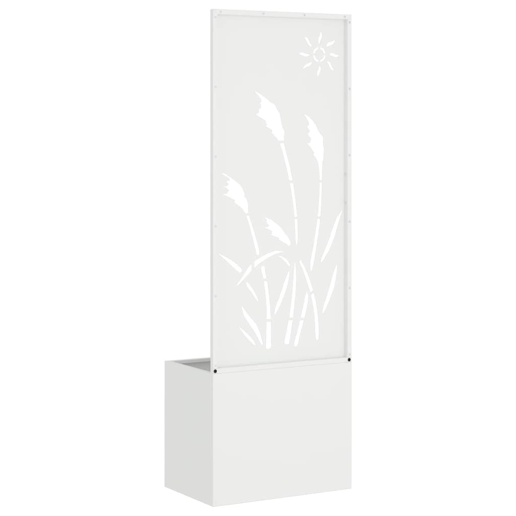Tuinplant met Decoratief Paneel Wit 50 x 140 cm