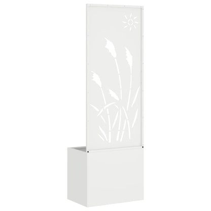 Tuinplant met Decoratief Paneel Wit 50 x 140 cm