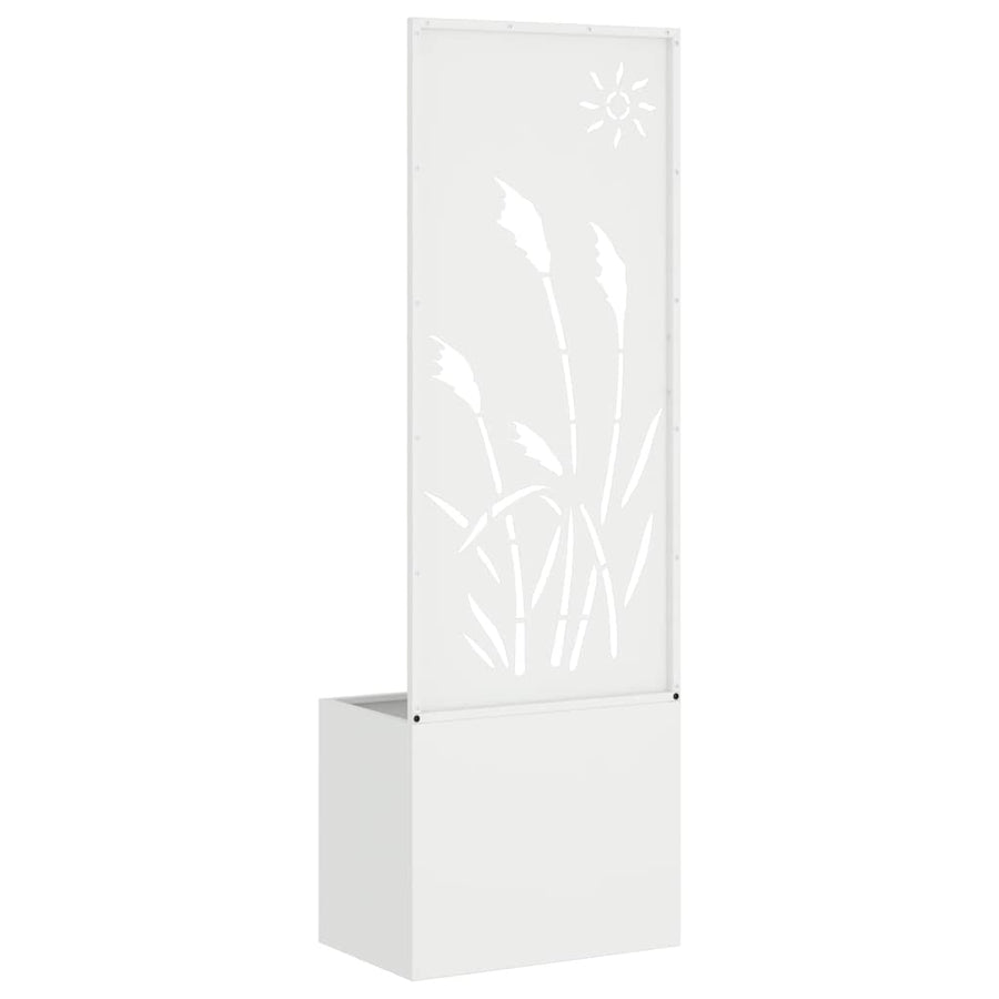 Tuinplant met Decoratief Paneel Wit 50 x 140 cm
