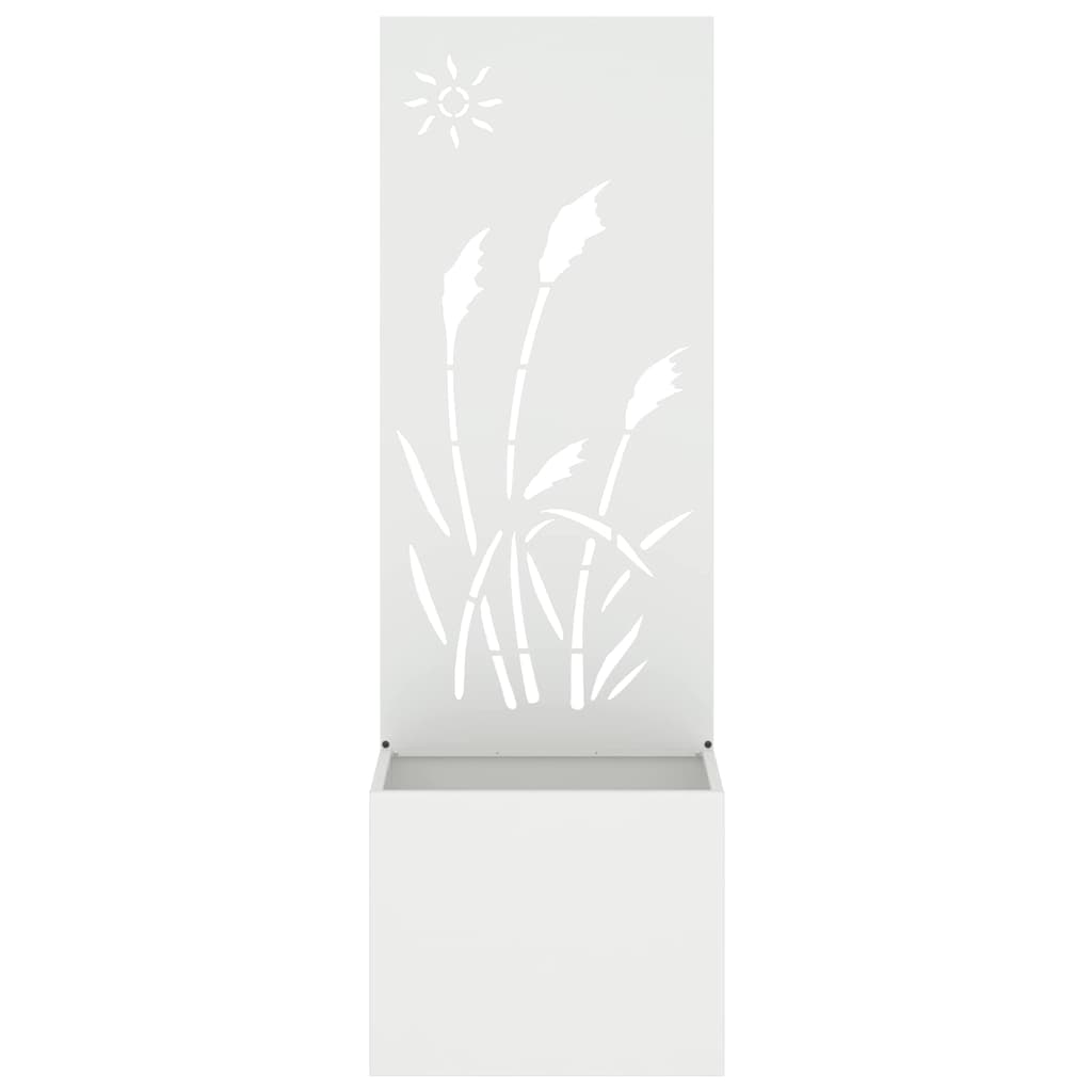 Tuinplant met Decoratief Paneel Wit 50 x 140 cm