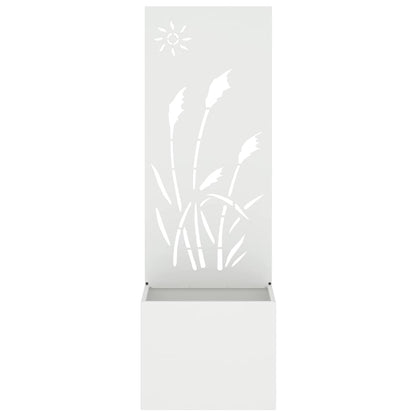 Tuinplant met Decoratief Paneel Wit 50 x 140 cm
