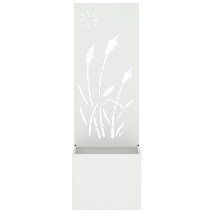 Tuinplant met Decoratief Paneel Wit 50 x 140 cm