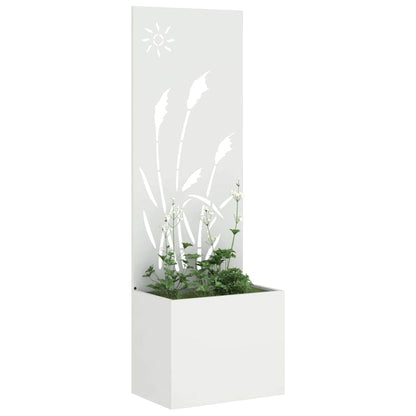 Tuinplant met Decoratief Paneel Wit 50 x 140 cm