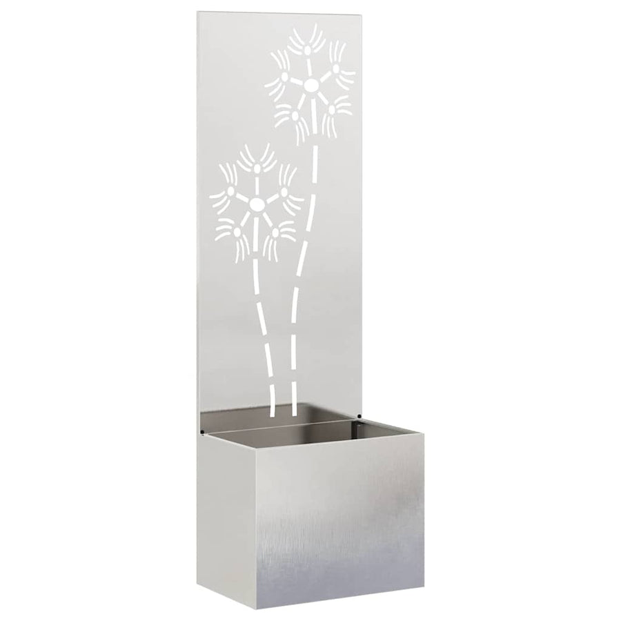 Tuinplant met Decoratief Paneel Zilver 50 x 140 cm