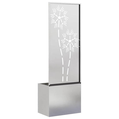 Tuinplant met Decoratief Paneel Zilver 50 x 140 cm