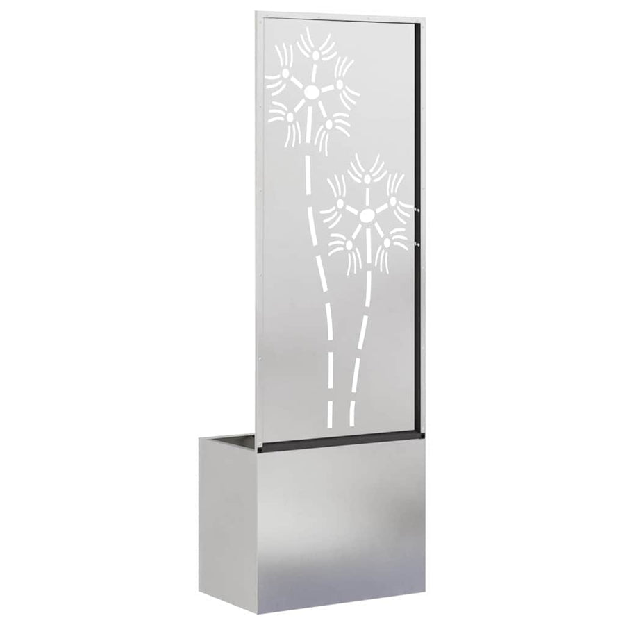 Tuinplant met Decoratief Paneel Zilver 50 x 140 cm