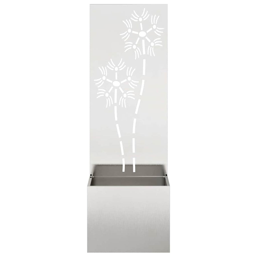 Tuinplant met Decoratief Paneel Zilver 50 x 140 cm