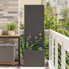Garden Privacy Screen Black 50 x 140 cm Cold Rolled Steel