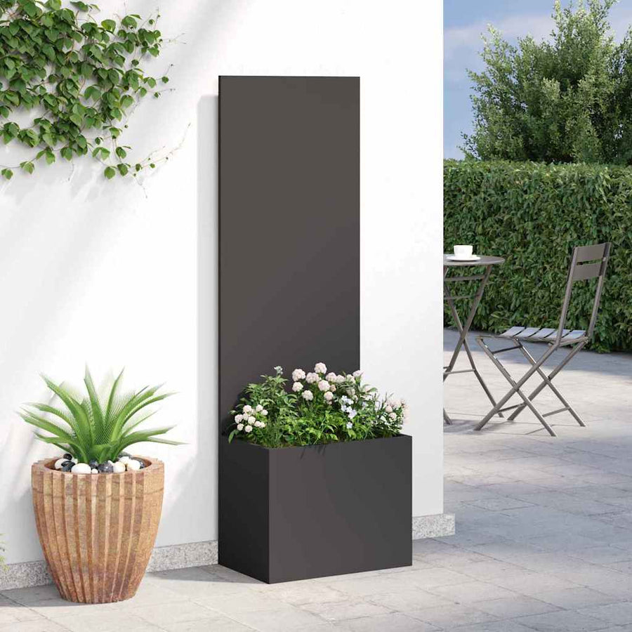 Tuinplant met Decoratief Paneel Zwart 50 x 140 cm