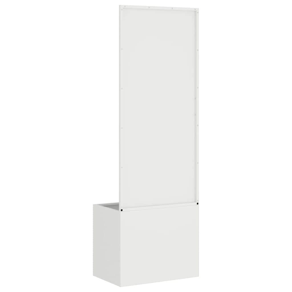 Tuinplant met Decoratief Paneel Wit 50 x 140 cm