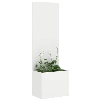 Tuinplant met Decoratief Paneel Wit 50 x 140 cm