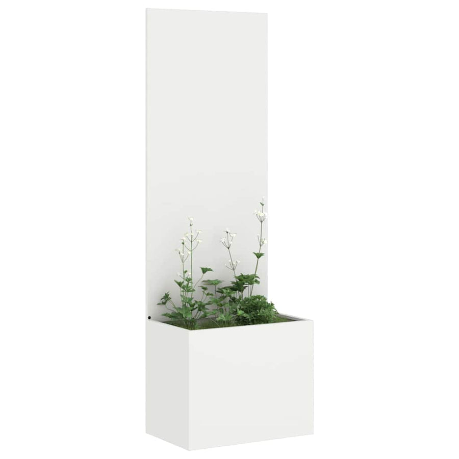 Tuinplant met Decoratief Paneel Wit 50 x 140 cm