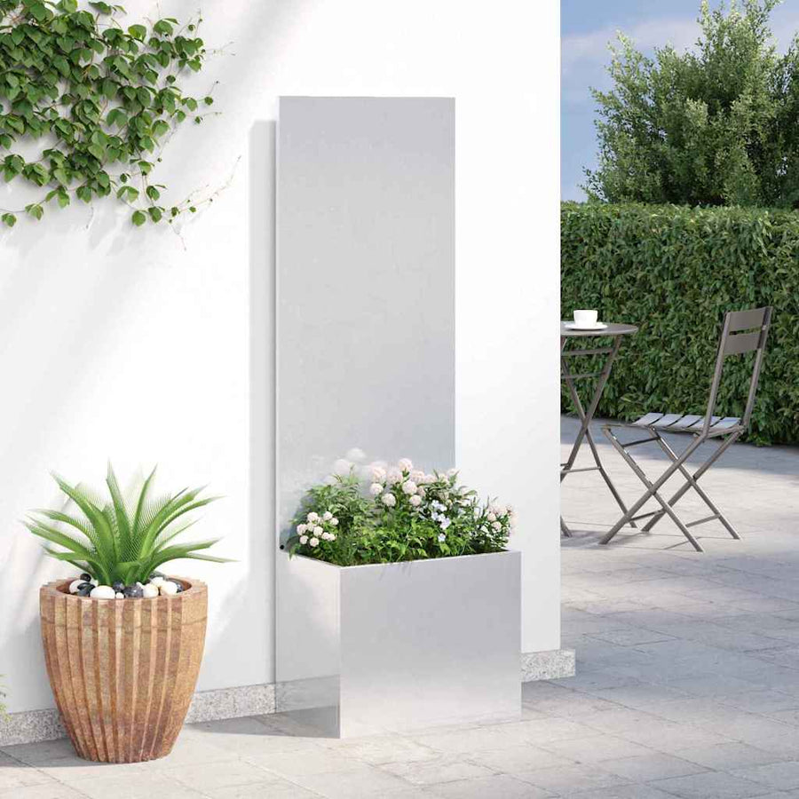 Tuinplant met Decoratief Paneel Zilver 50 x 140 cm