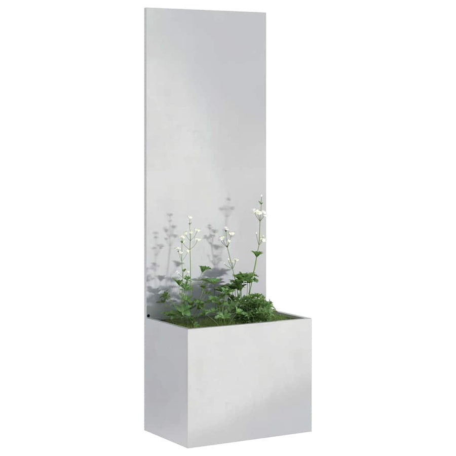 Tuinplant met Decoratief Paneel Zilver 50 x 140 cm